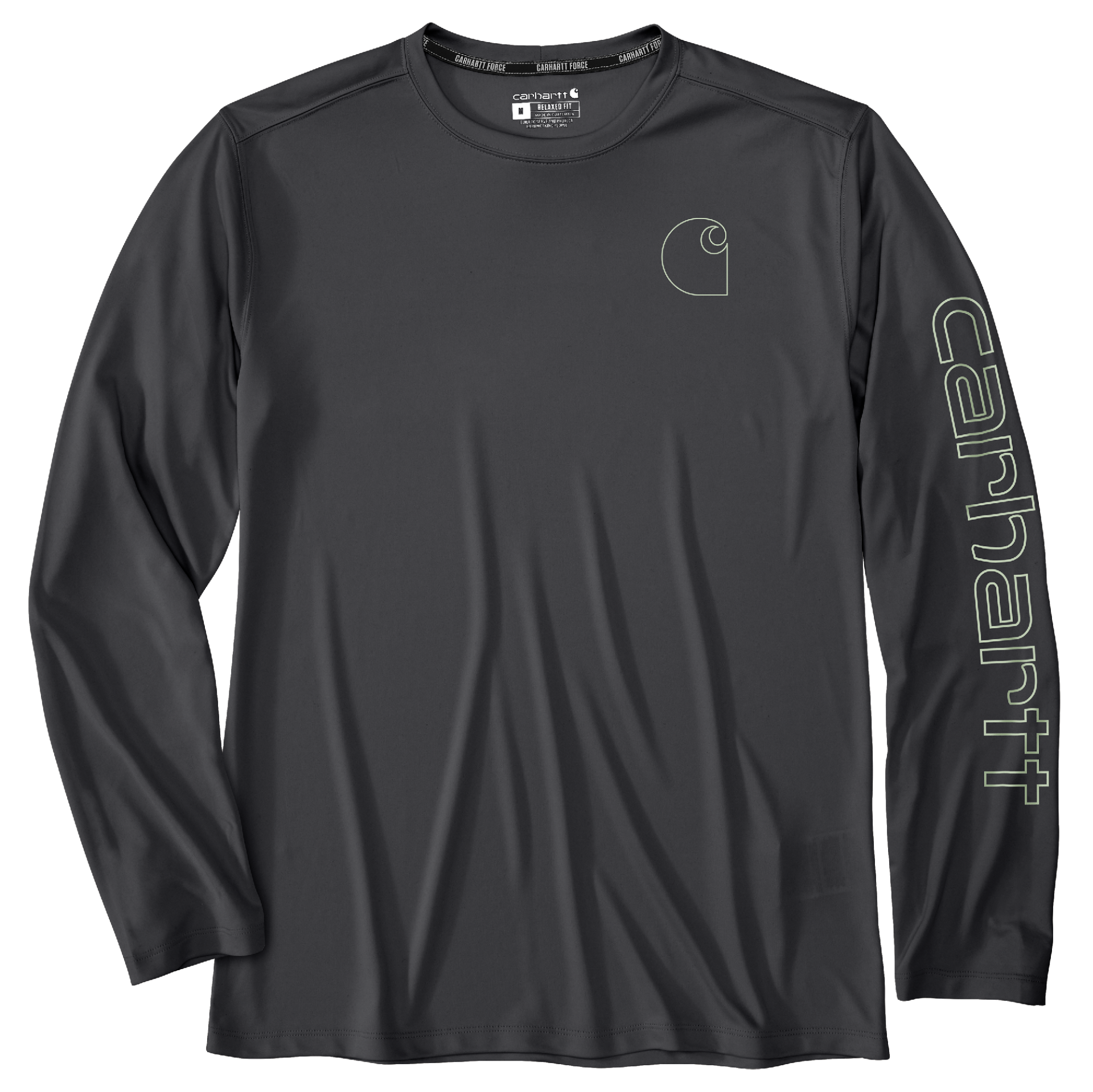 Picture of Carhartt 106164 Mens Force Sun Defender™ Relaxed LS Logo T-Shirt