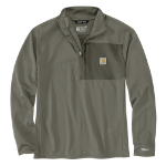 Picture of Carhartt 106423 Mens Force Ironwood Relaxed 1/2-Zip Mock Neck