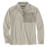 Picture of Carhartt 106423 Mens Force Ironwood Relaxed 1/2-Zip Mock Neck