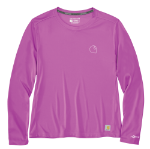 Picture of Carhartt 106632 Womens Force Sun Defender™ Relaxed LS Logo T-Shirt