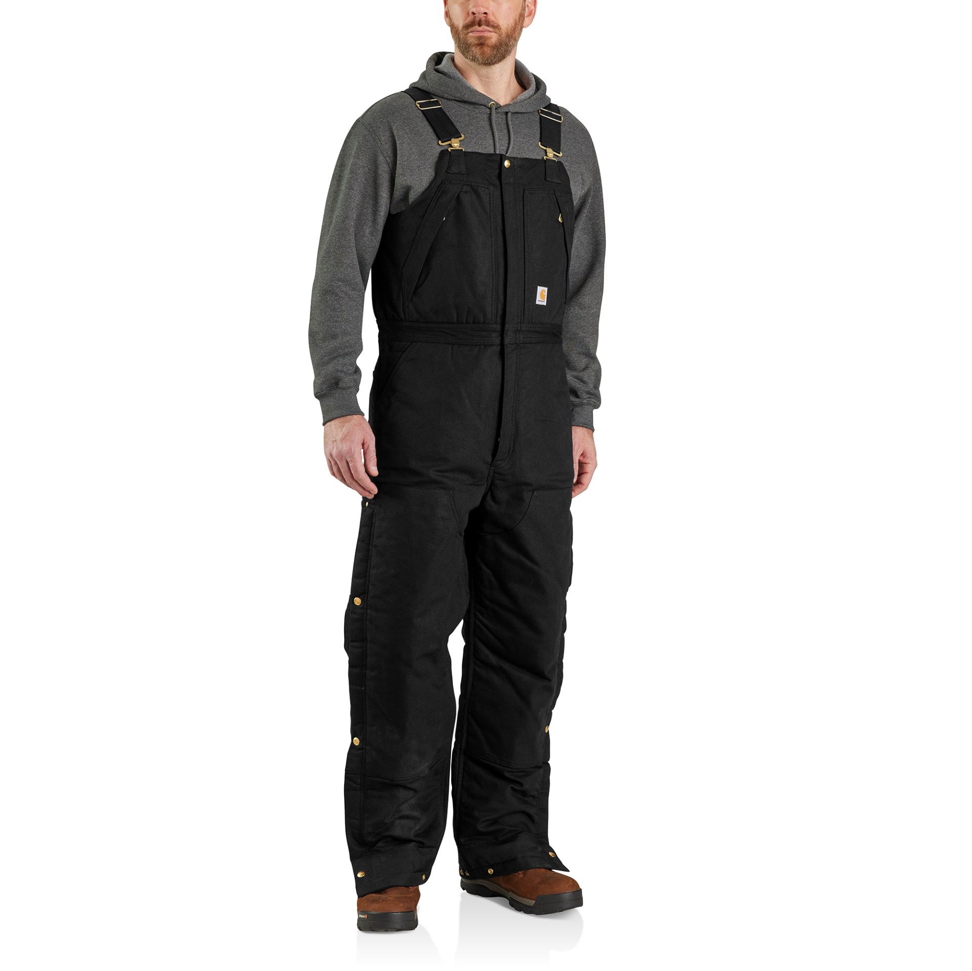 Picture of Carhartt 106682 Mens Loose Fit Firm Duck Insulated Biberall