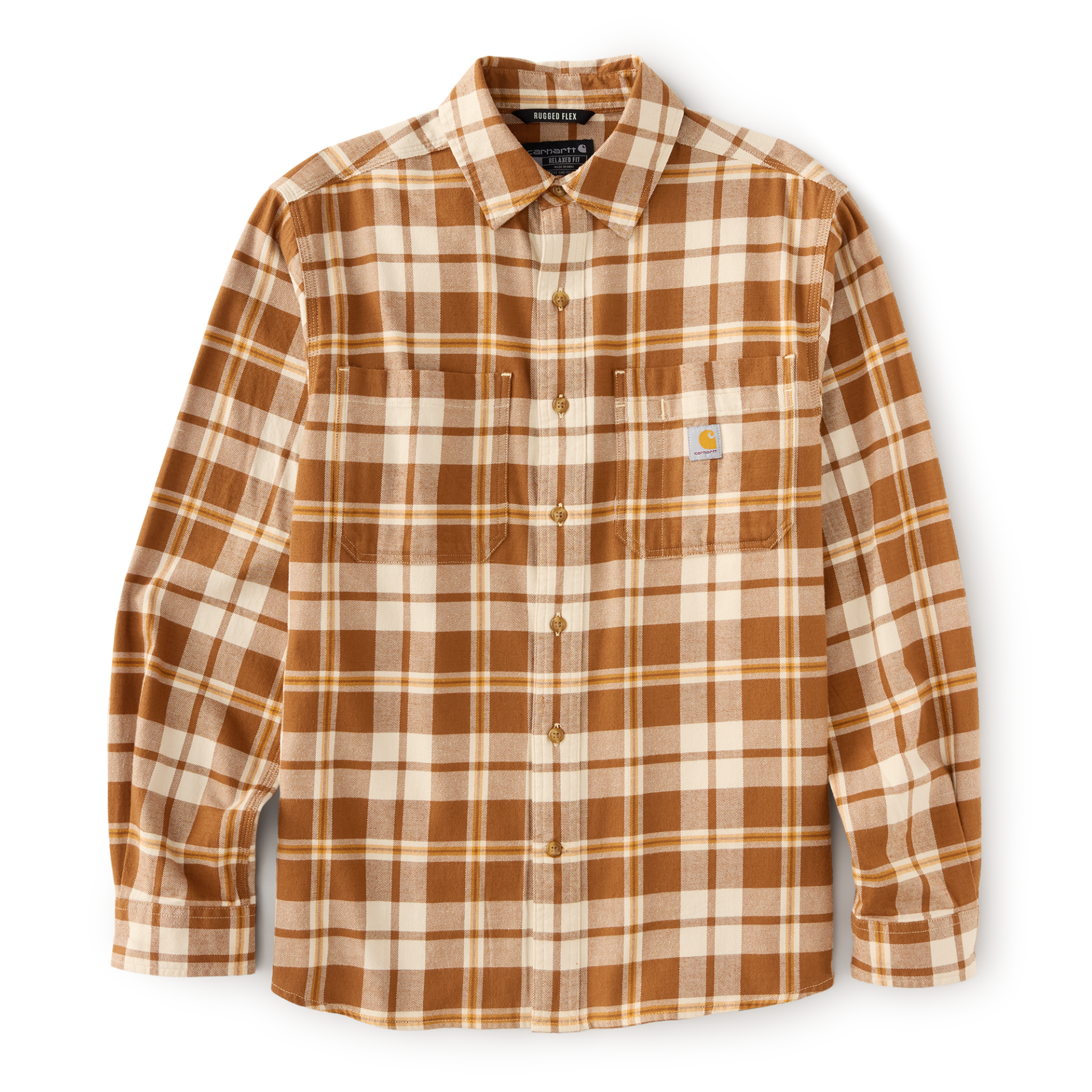 Picture of Carhartt 107010 Mens Hamilton Relaxed LS Plaid Shirt