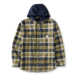 Picture of Carhartt 107011 Mens Hamilton Plaid Shirt Jac