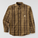 Picture of Carhartt 107012 Mens Fort Loose LS Plaid Shirt