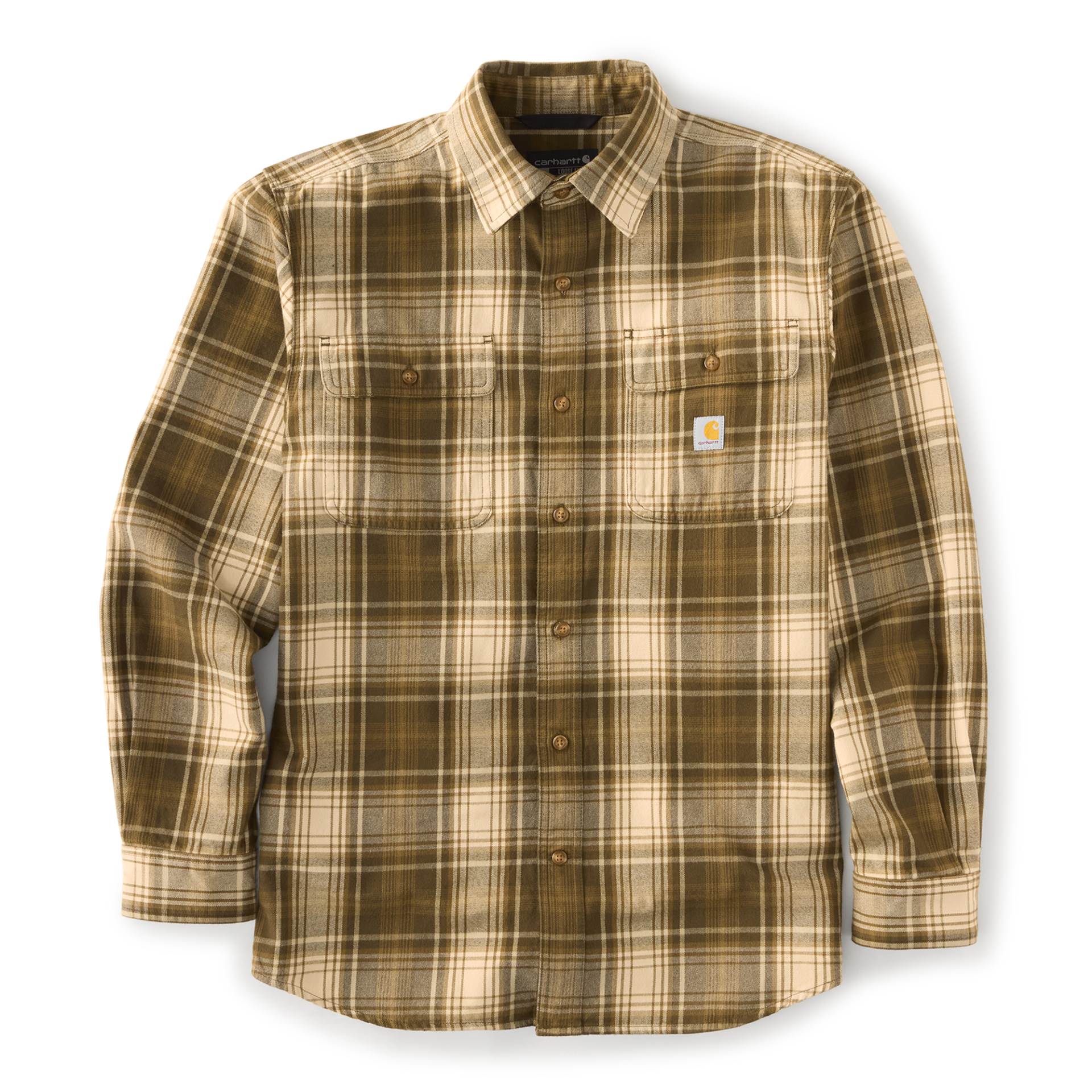 Picture of Carhartt 107013 Mens Hubbard Loose LS Plaid Shirt
