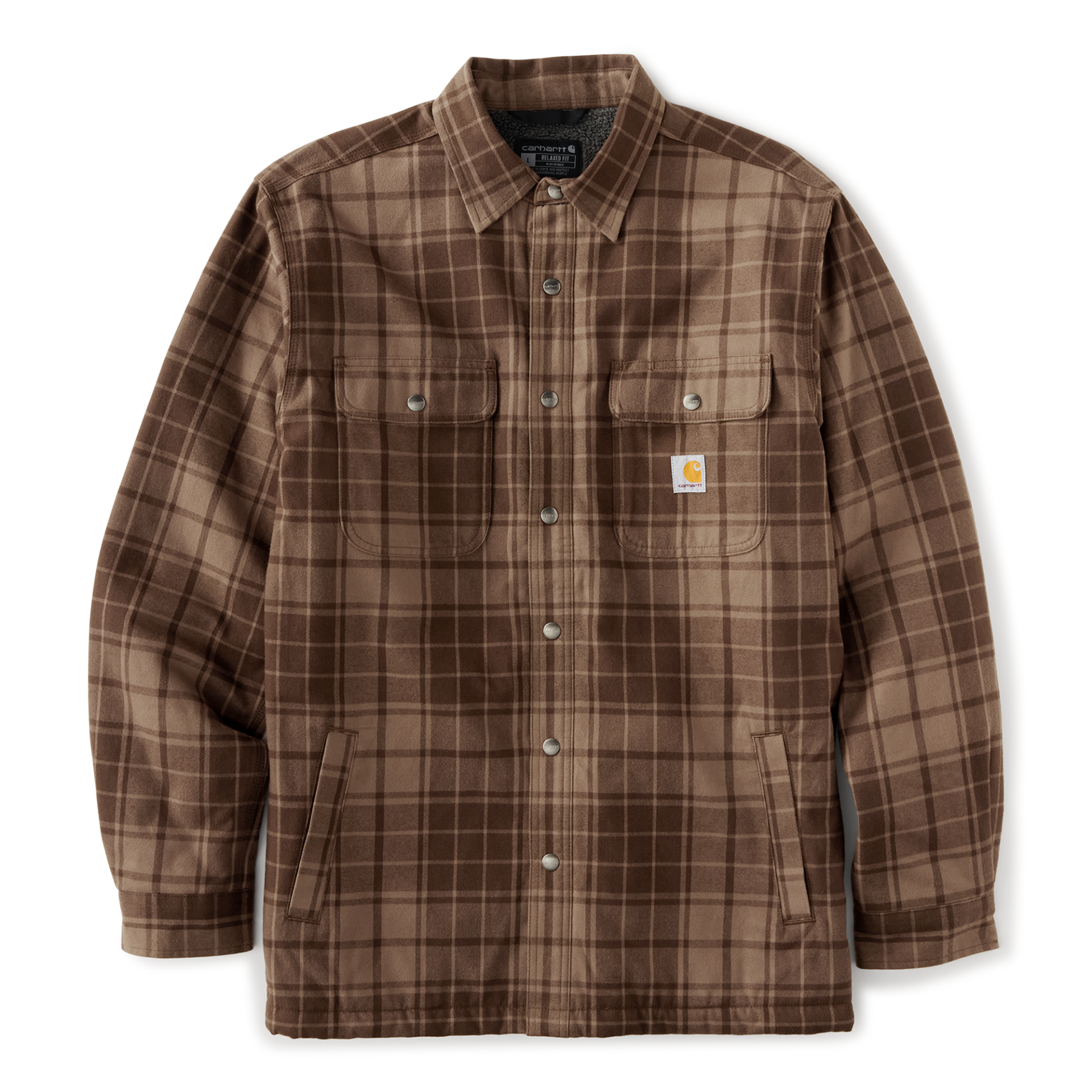 Picture of Carhartt 107017 Mens Hubbard Plaid Shirt Jac
