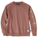 Picture of Carhartt 107078 Womens FR Force Marquette Crewneck Logo Sweatshirt
