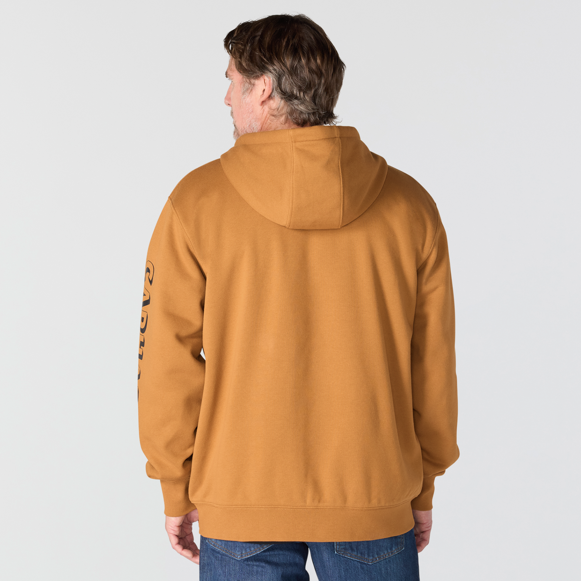 Picture of Carhartt 107165 Mens Loose Fit Fleece-Lined Logo Graphic Sweatshirt