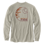 Picture of Carhartt 107364 Mens FR Force Irvine Loose LS Flames T-Shirt