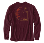 Picture of Carhartt 107364 Mens FR Force Irvine Loose LS Flames T-Shirt