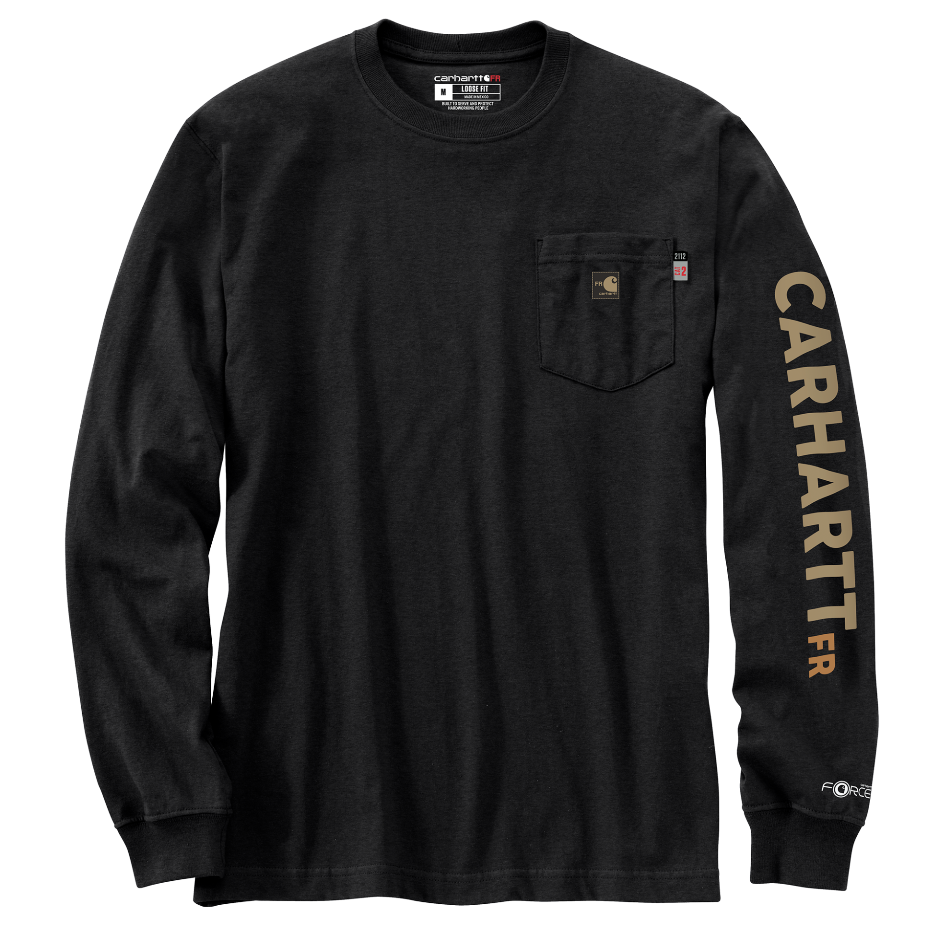 Picture of Carhartt 107365 Mens FR Force Irvine Loose LS Camo T-Shirt