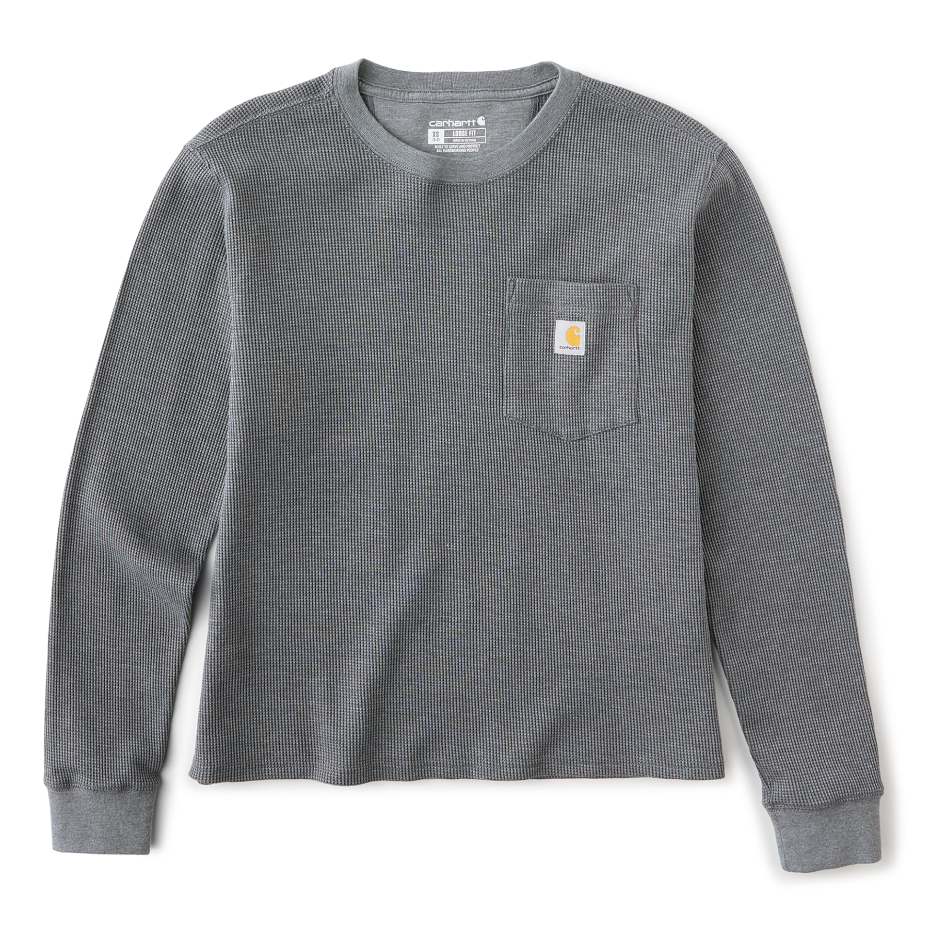 Picture of Carhartt 107745 Womens Waffle Knit Loose LS T-Shirt
