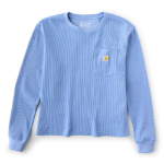 Picture of Carhartt 107745 Womens Waffle Knit Loose LS T-Shirt