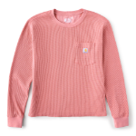 Picture of Carhartt 107745 Womens Waffle Knit Loose LS T-Shirt