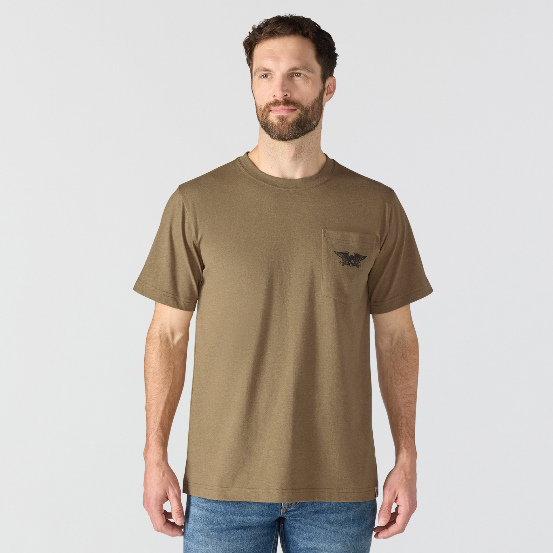 Picture of Carhartt 107777 Mens Irvine Relaxed Hardwork Eagle T-Shirt