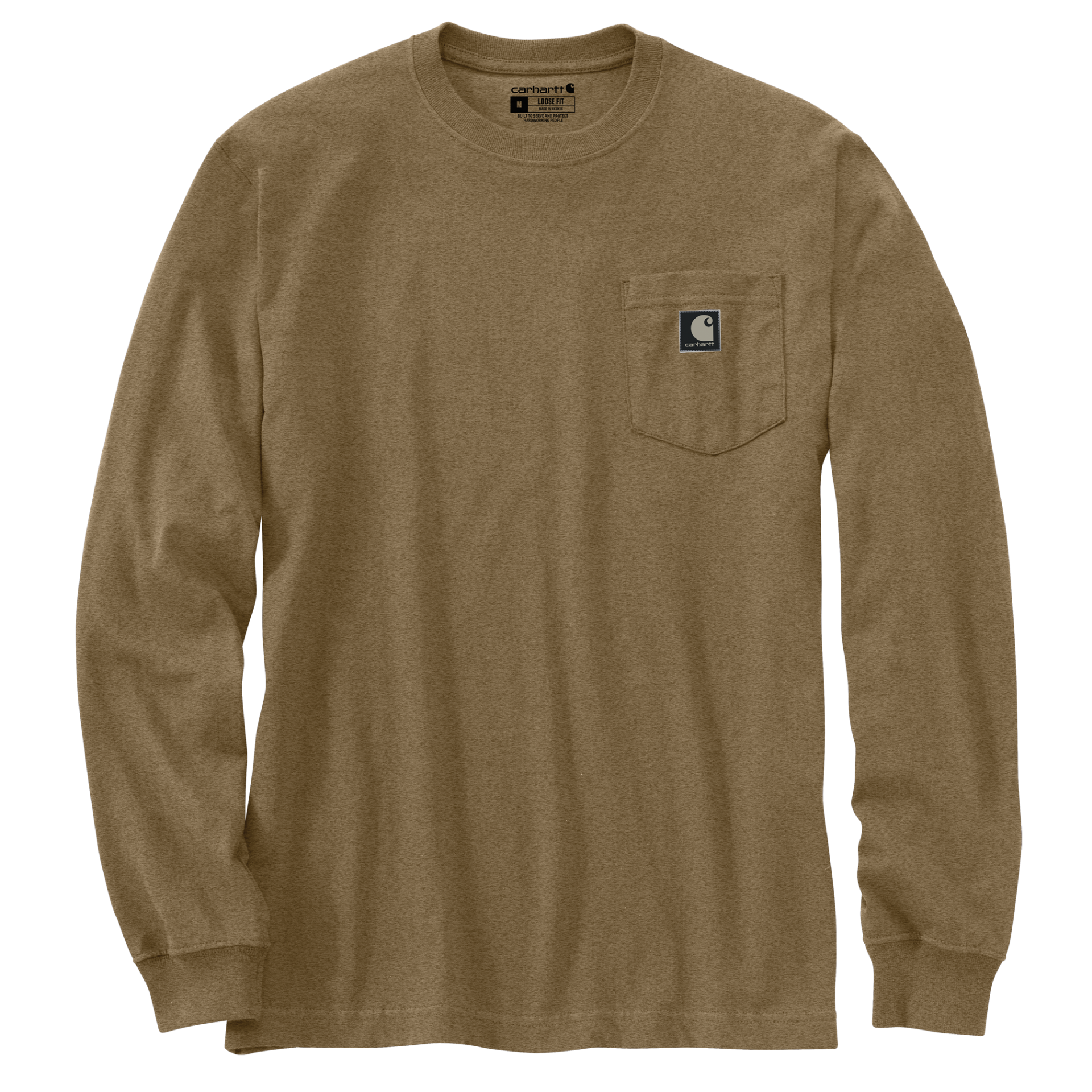 Picture of Carhartt 107786 Mens Irvine Relaxed Camo Badge LS T-Shirt