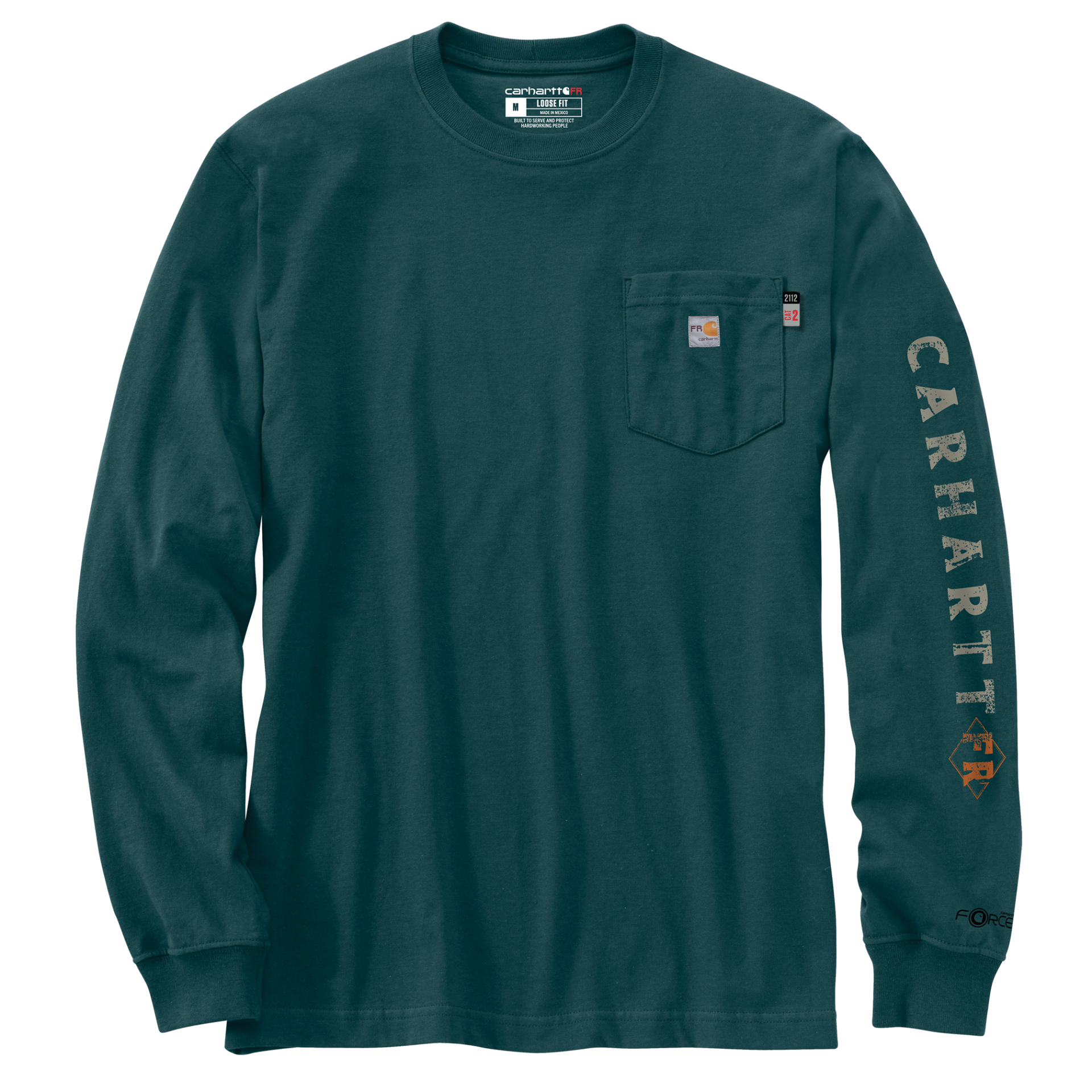 Picture of Carhartt 107797 Mens FR Force Irvine Loose LS Steer T-Shirt