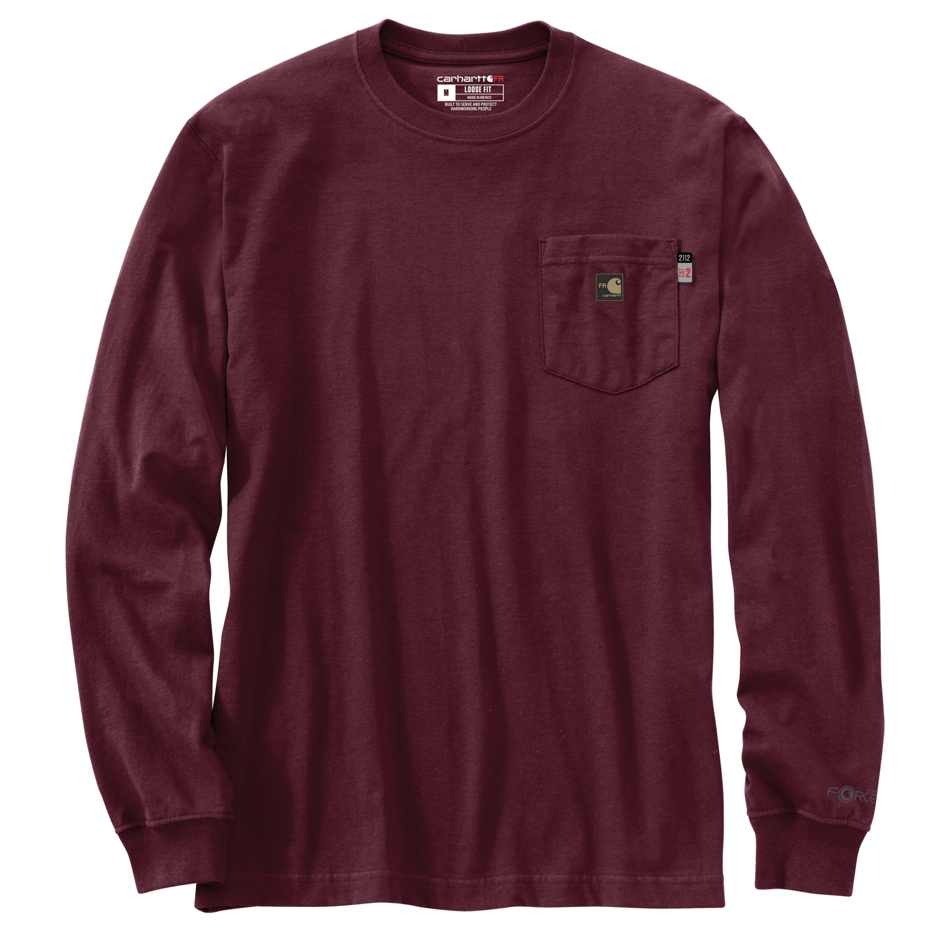 Picture of Carhartt 107800 Mens FR Force Irvine Loose LS Wrench T-Shirt