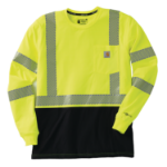 Picture of Carhartt 107813 Mens HV Force Relaxed LS Class 3 T-Shirt