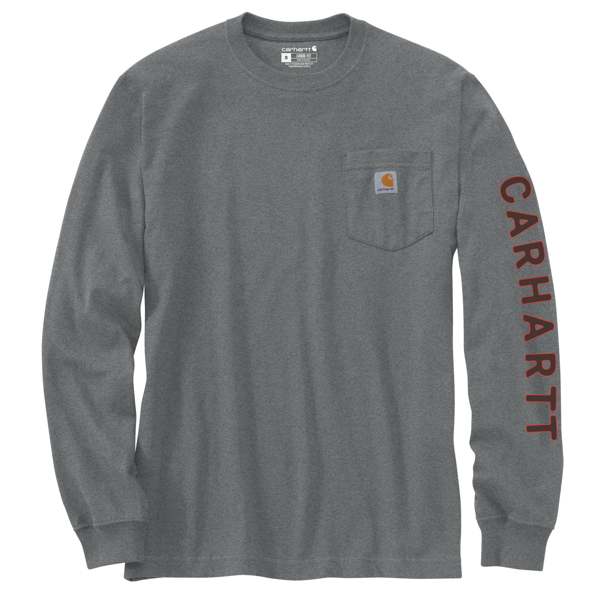 Picture of Carhartt 107819 Mens Irvine Relaxed Deer Badge LS T-Shirt