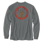 Picture of Carhartt 107819 Mens Irvine Relaxed Deer Badge LS T-Shirt