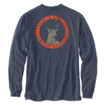 Picture of Carhartt 107819 Mens Irvine Relaxed Deer Badge LS T-Shirt