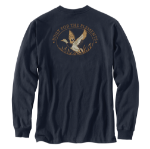Picture of Carhartt 107830 Mens Irvine Relaxed Duck Badge LS T-Shirt