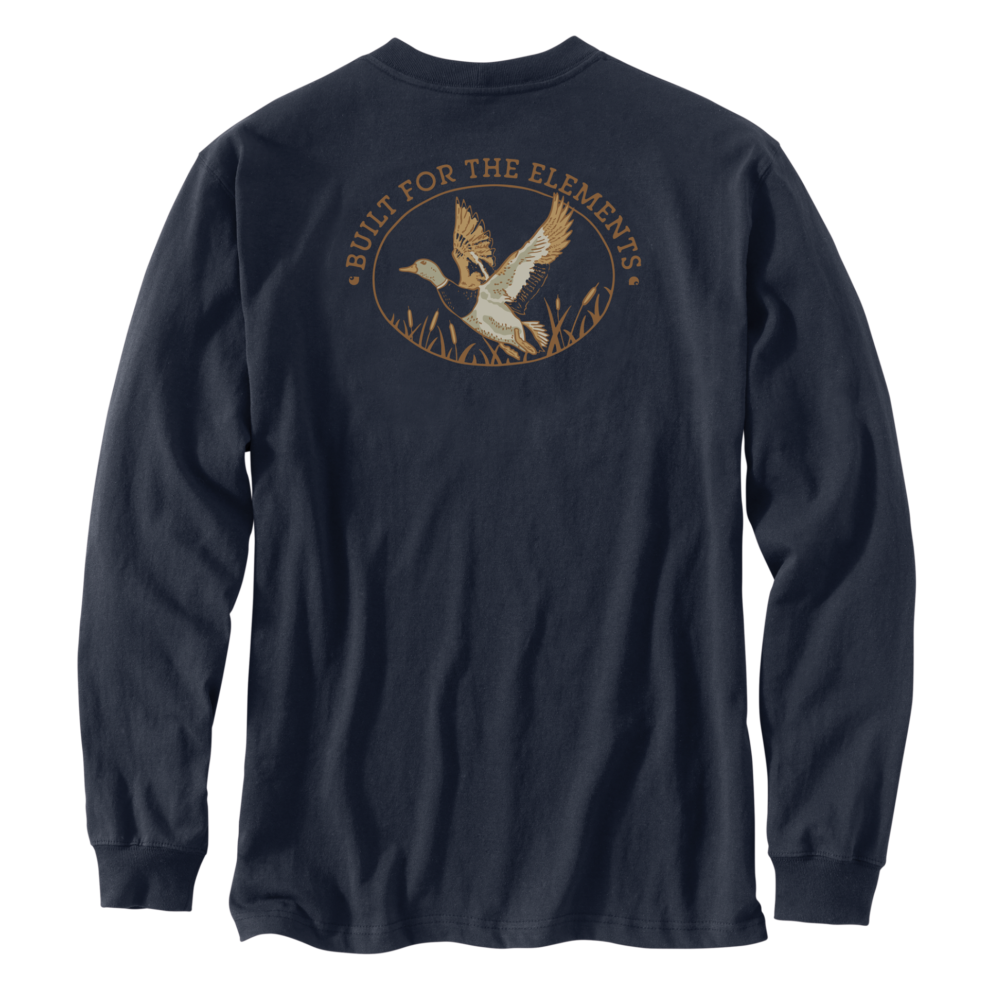 Picture of Carhartt 107830 Mens Irvine Relaxed Duck Badge LS T-Shirt