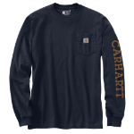 Picture of Carhartt 107830 Mens Irvine Relaxed Duck Badge LS T-Shirt