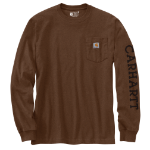 Picture of Carhartt 107830 Mens Irvine Relaxed Duck Badge LS T-Shirt