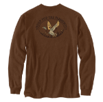 Picture of Carhartt 107830 Mens Irvine Relaxed Duck Badge LS T-Shirt