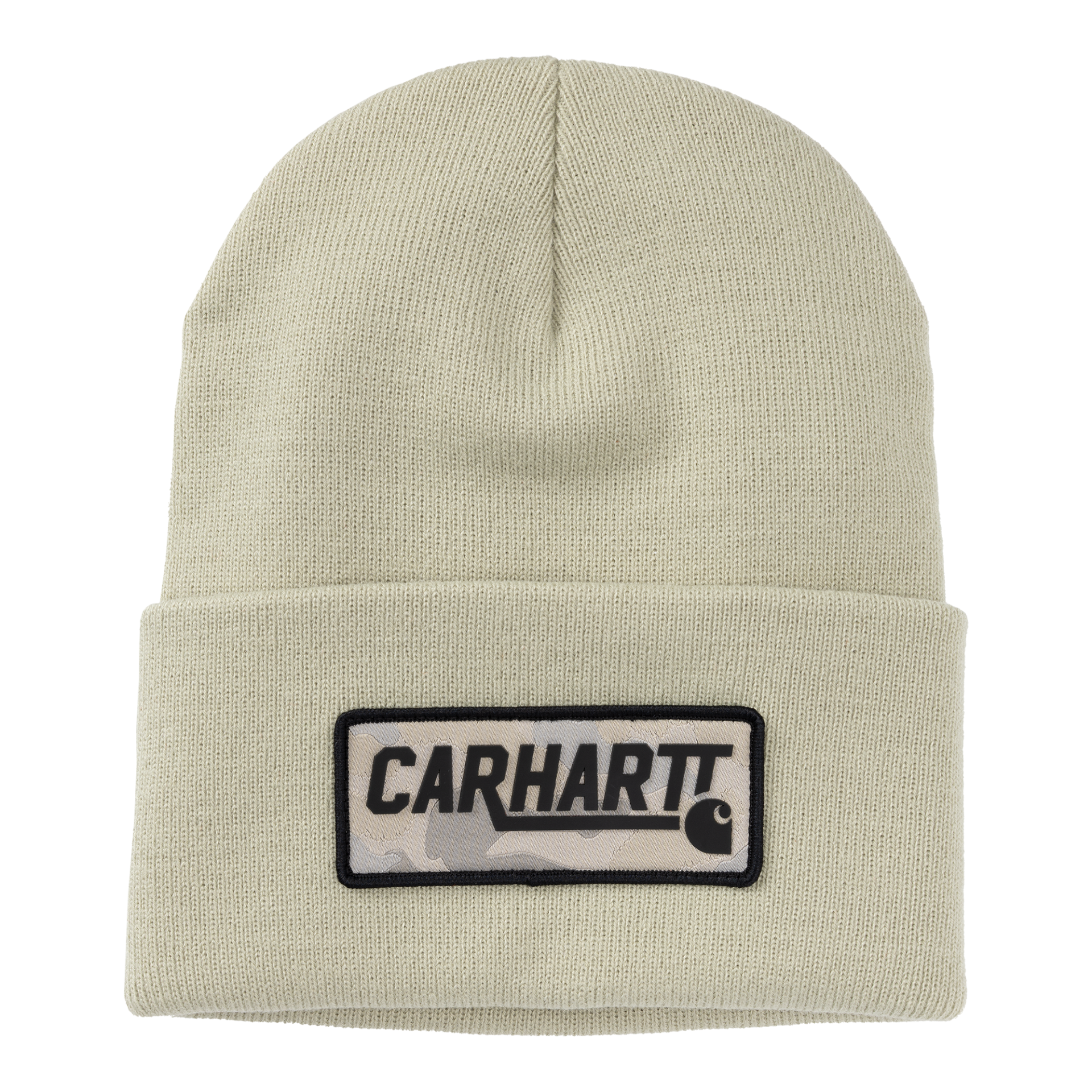 Picture of Carhartt 107855 Mens Camo Patch Cuffed Beanie