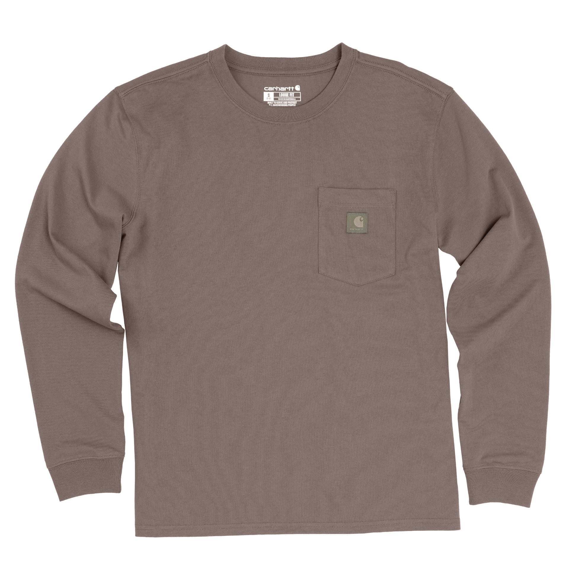 Picture of Carhartt 107973 Womens Irvine Loose Long Sleeve Pocket T-Shirt
