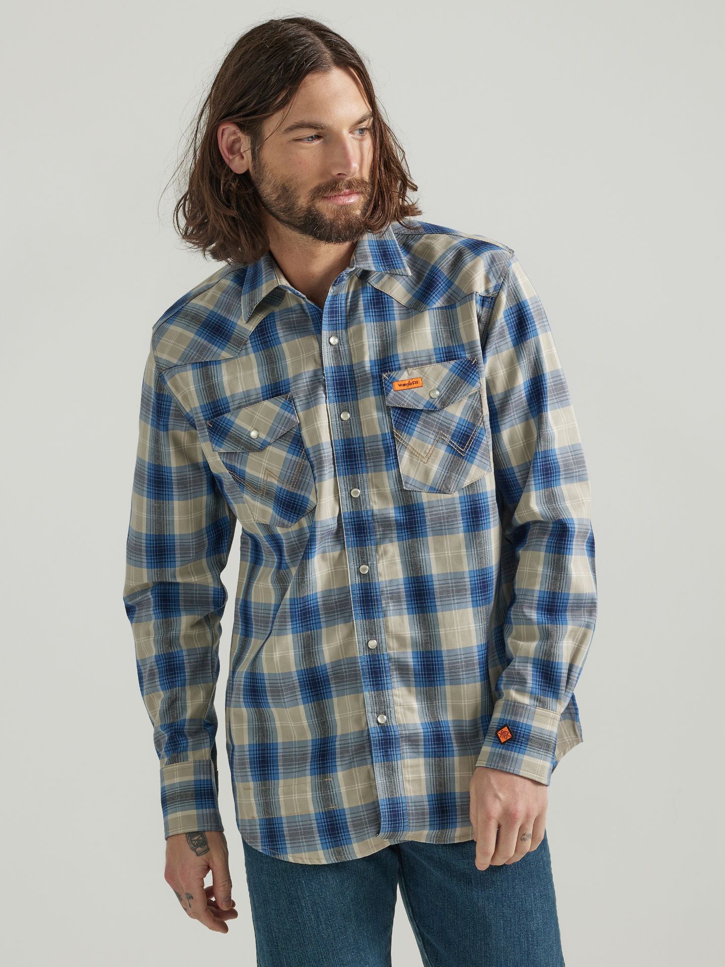 Picture of Wrangler 112319160 FR Western Snap Shirt