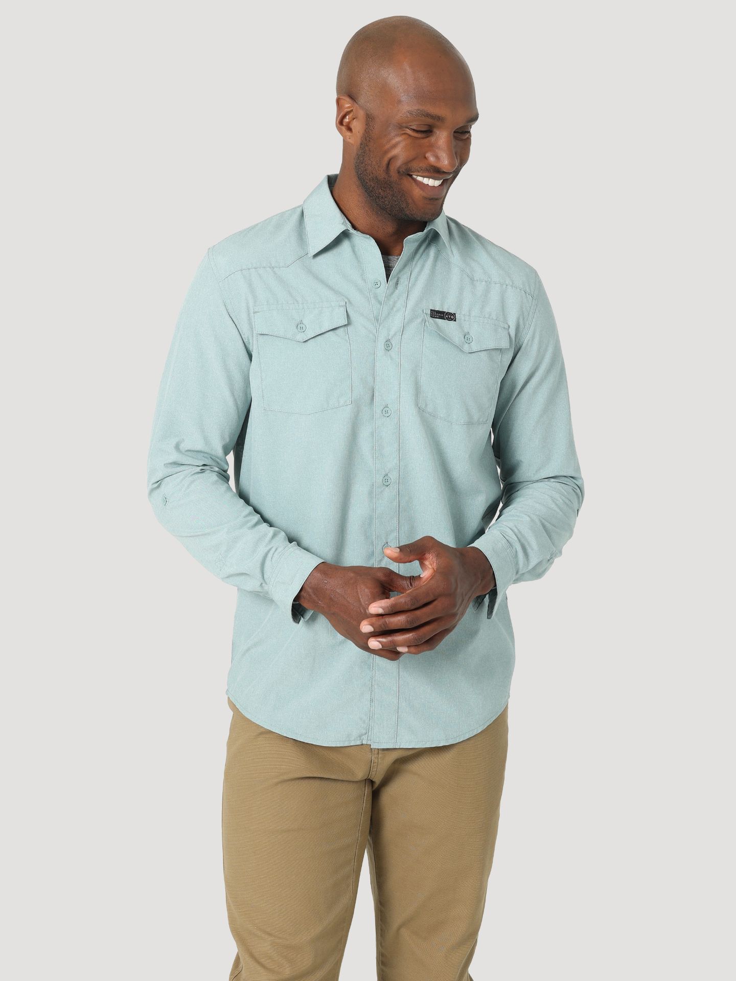 Picture of Wrangler 112321613 ATG -x- Western Utility Long Sleeve Shirt