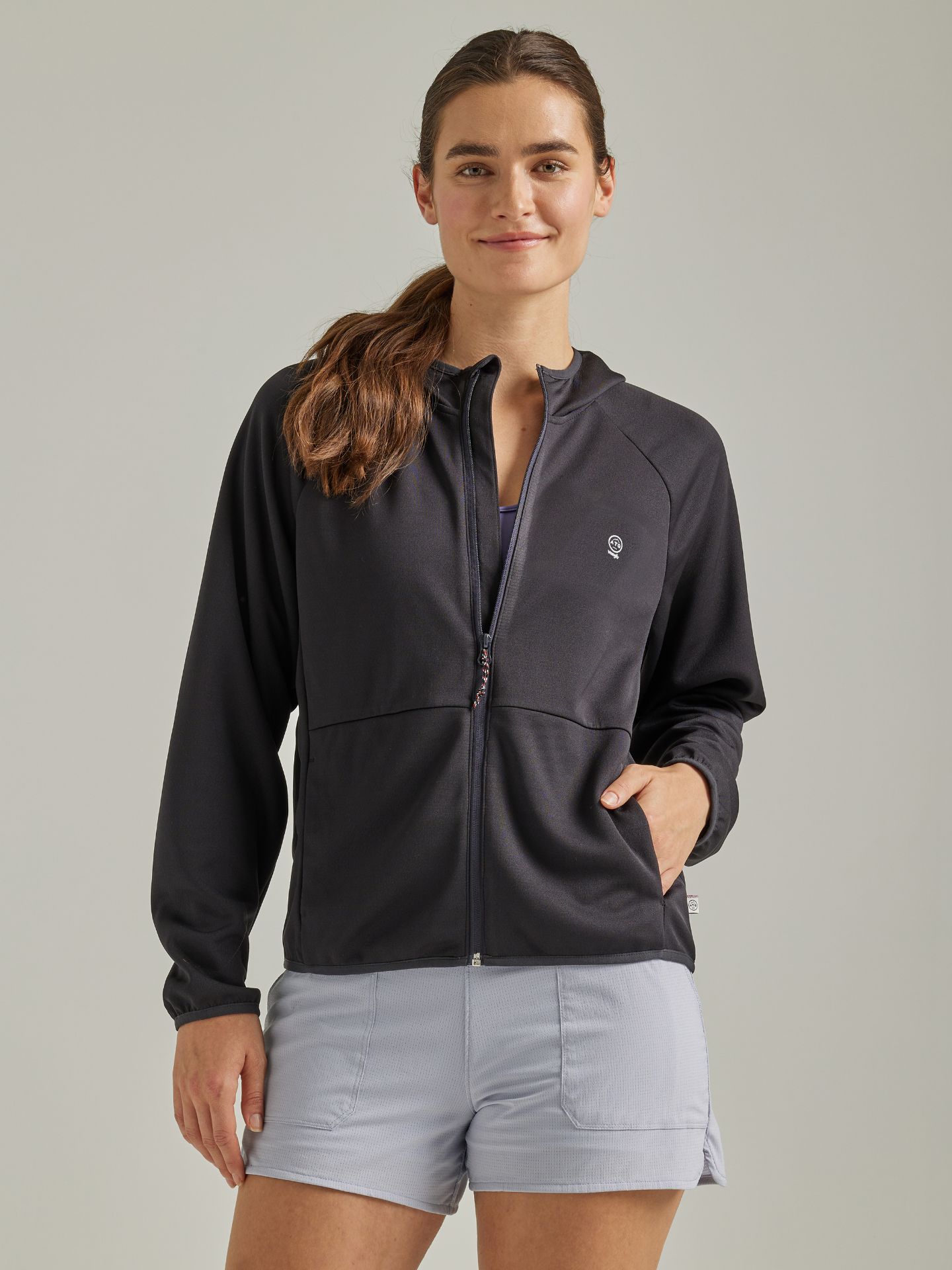 Picture of Wrangler 112331409 ATG -x- Womens Mountain Full Zip Hoodie