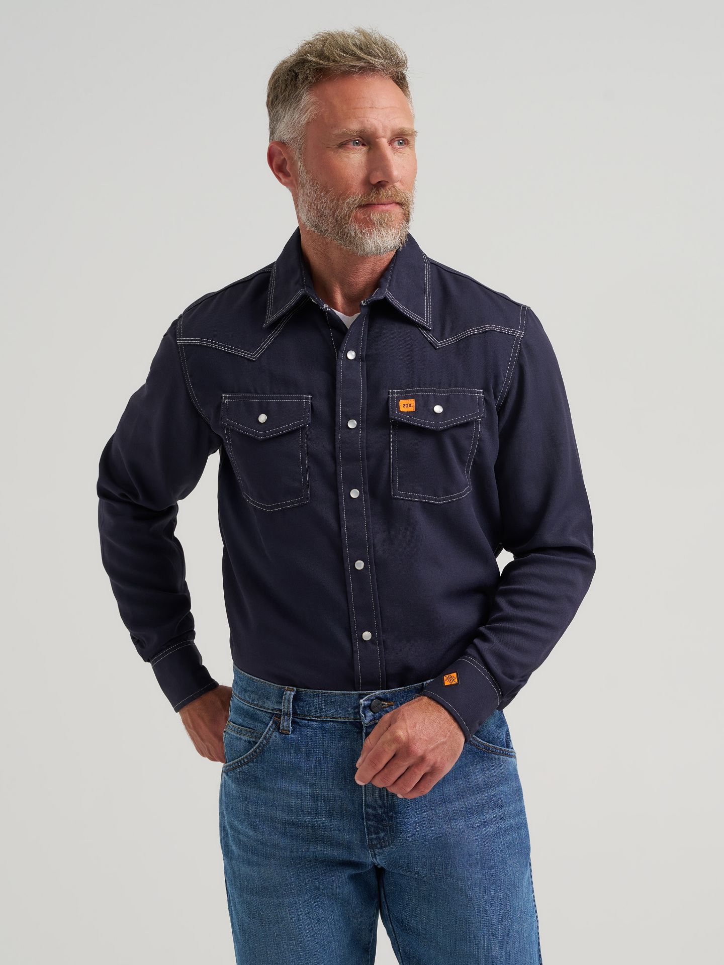 Picture of Wrangler 112337760 FR Flame Resistant 20X Snap Long Sleeve Shirt