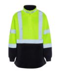 Picture of Occunomix UHV667 WOMEN'S BLACK BOTTOM QUARTER-ZIP PULLOVER SOFTSHELL - Type R Class 2
