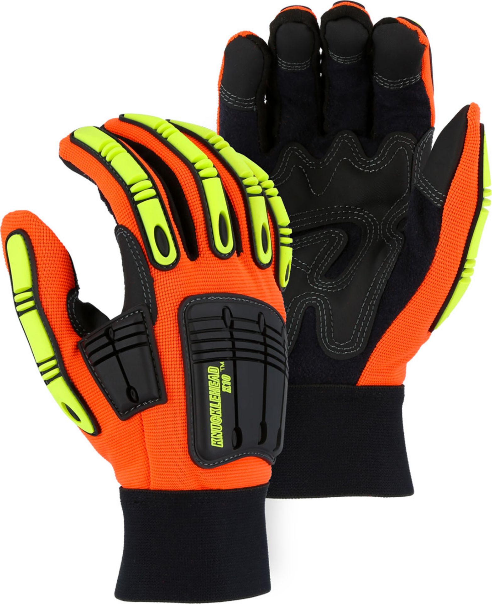 Picture of Majestic 21242HO Knucklehead X10 Armor Skin Mechanics Glove
