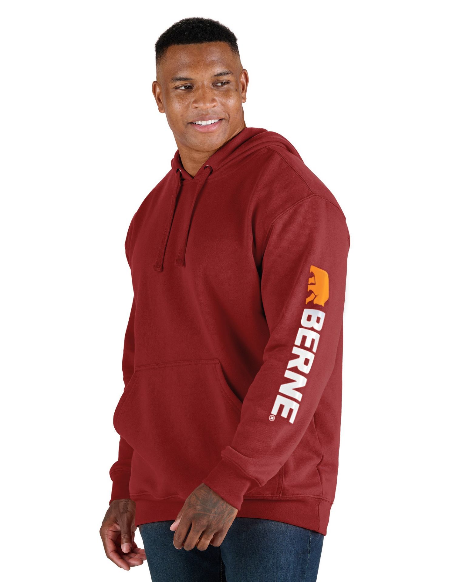 Picture of Berne  SP401 Signature Sleeve Hooded Pullover