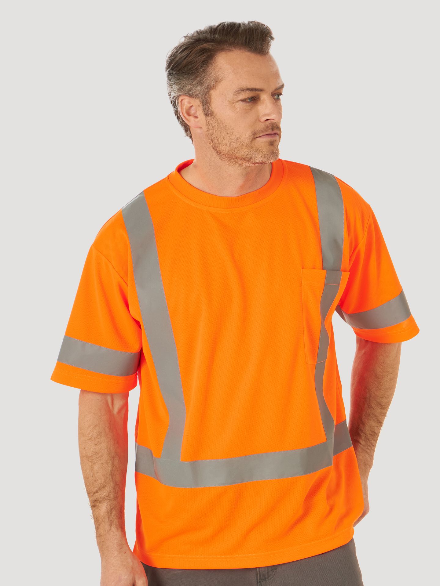 Picture of Wrangler 3W721 Riggs Workwear® High Visibilty Short Sleeve T-Shirt