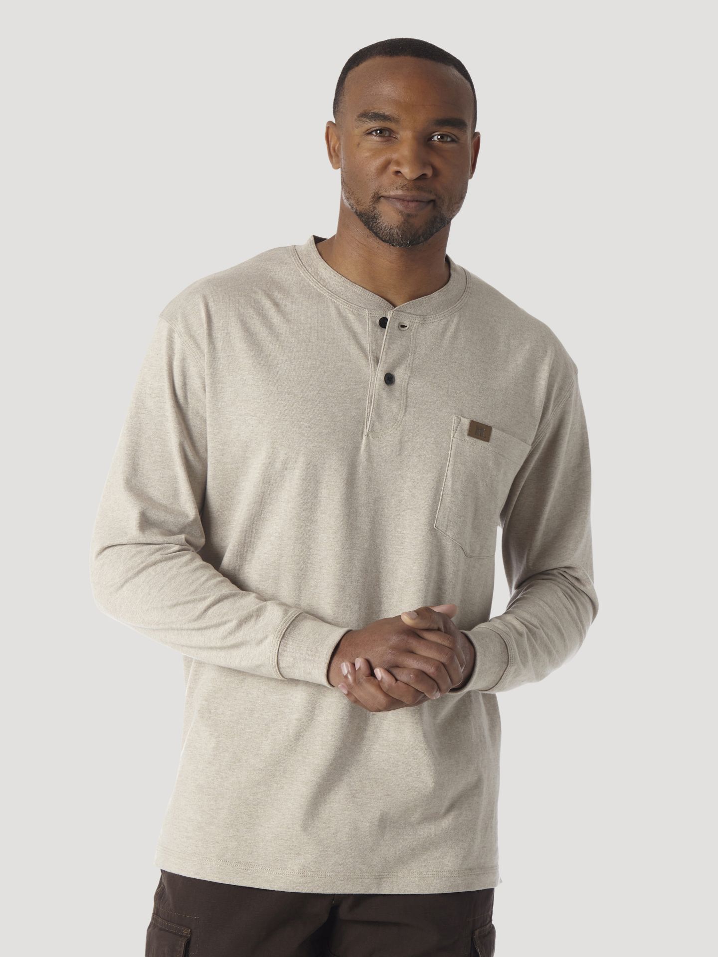Picture of Wrangler 3W750 Wrangler RIGGS WORKWEAR® Long Sleeve Henley