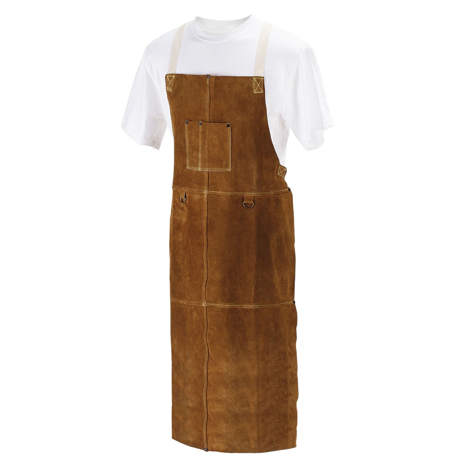 Picture of Black Stallion 48A SIDE SPLIT COWHIDE LEATHER 48 INCH WELDING BIB APRON