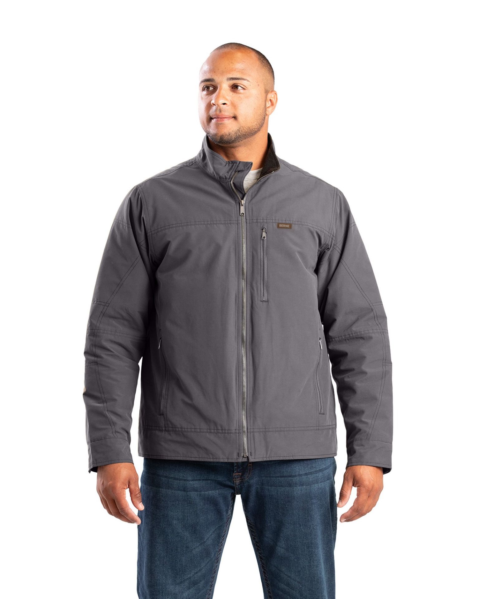 Picture of Berne  J387 Highland Quilt-Lined Micro-Duck Jacket