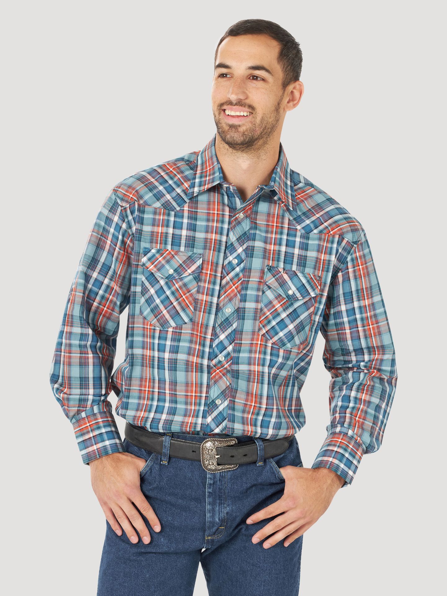 Picture of Wrangler 71125 Dress Western Basic Shirt - Long Sleeves