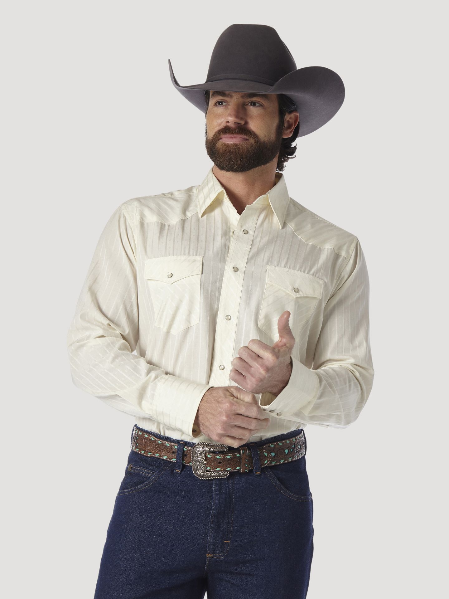 Picture of Wrangler 75226 Sport Western Snap Shirt