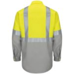 Picture of Red Kap® SY14-COLORBLOCK-C2 Hi-Visibility Long Sleeve Color Block Ripstop Work Shirt - Type R, Class 2