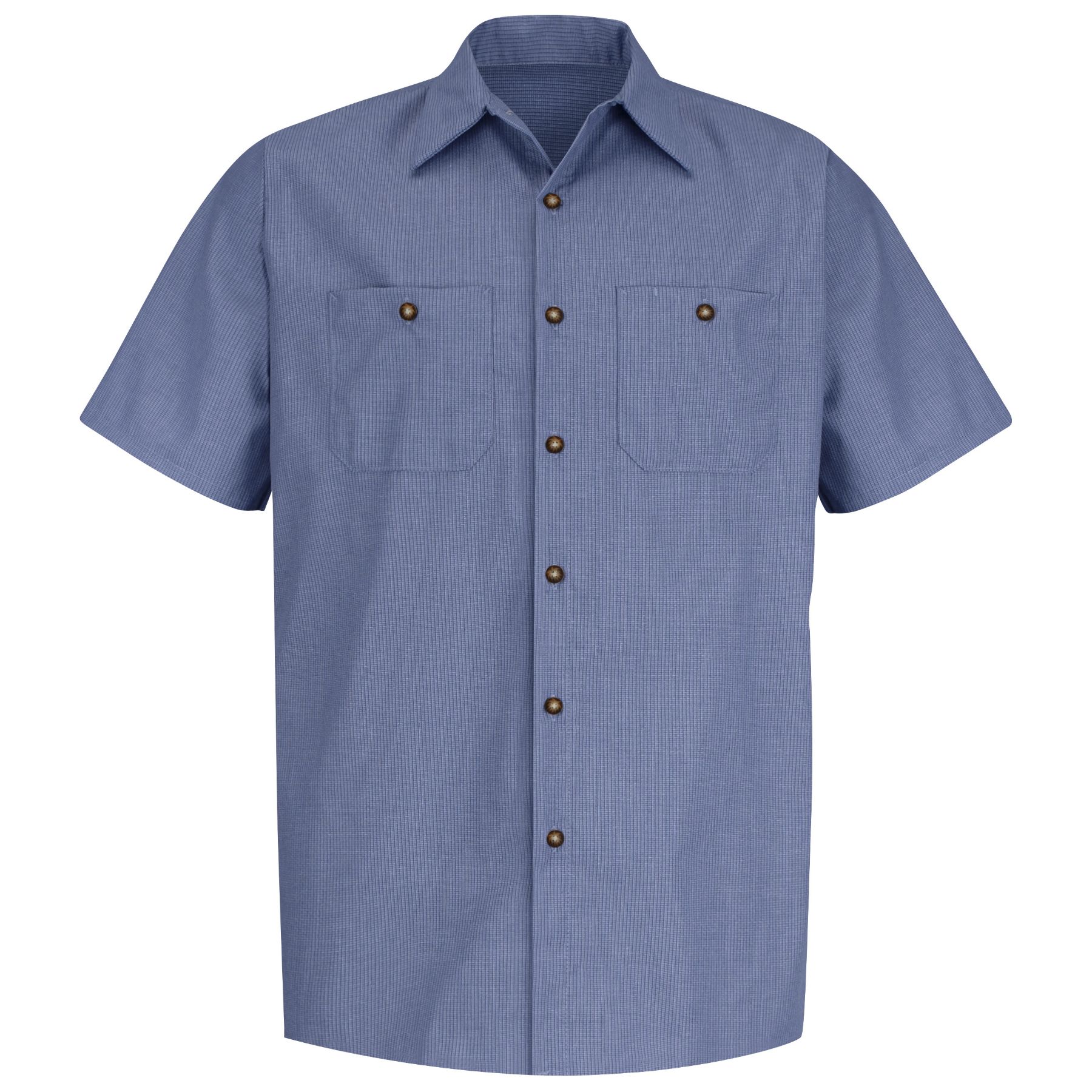 Red Kap®  Men's Short Sleeve Geometric Microcheck Work Shirt