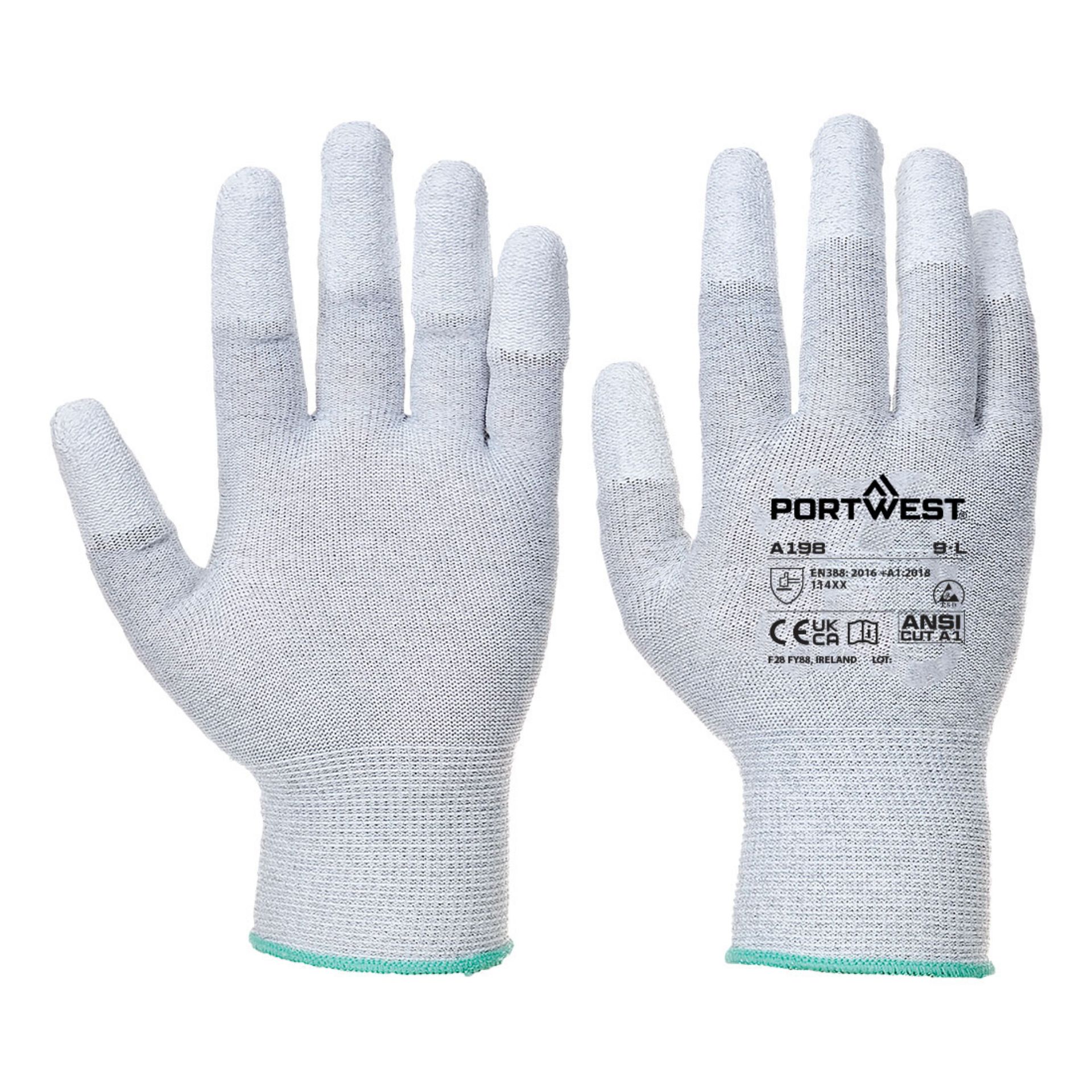 Picture of Portwest A198 Antistatic PU Fingertip Glove