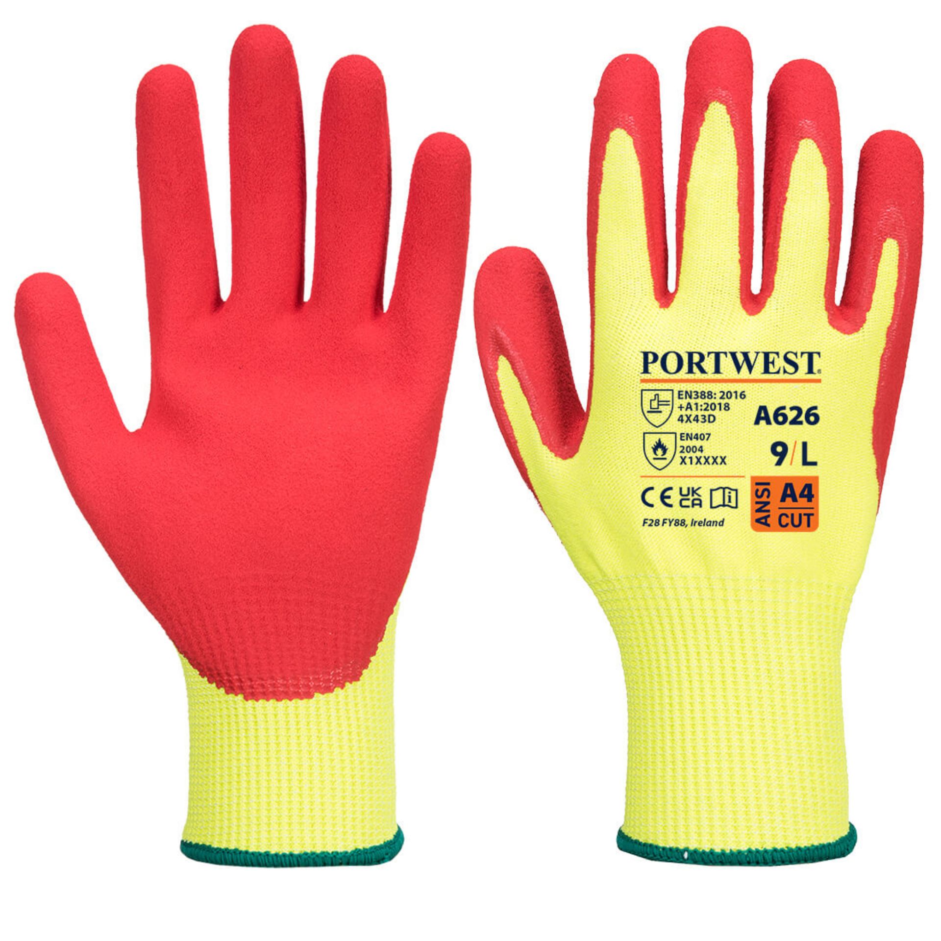 Picture of Portwest A626 Vis-Tex HR Cut Glove